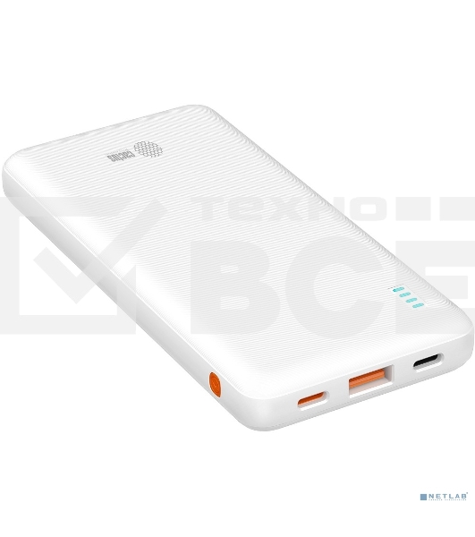 Портативный аккумулятор Cactus CS-PBFSBA-10000 10000mAh 4.5A USB-A/2xUSB-C белый