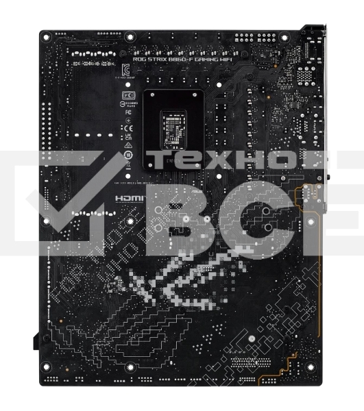 Материнская плата ASUS ROG STRIX B860-F GAMING WIFI, LGA 1851, Intel B860, 4xDDR5, 4xSATA, 4xM.2, 1xPCIe 5.0 x16, 1xPCIe 4.0 x16, 1xDP, 1xHDMI, 1x 2.5Gb LAN, 1xUSB 20Gbps, 1xUSB 10Gbps, 6xUSB-A 5Gbps, 2xUSB 2.0, 3x3.5 мм, 7.1, ATX