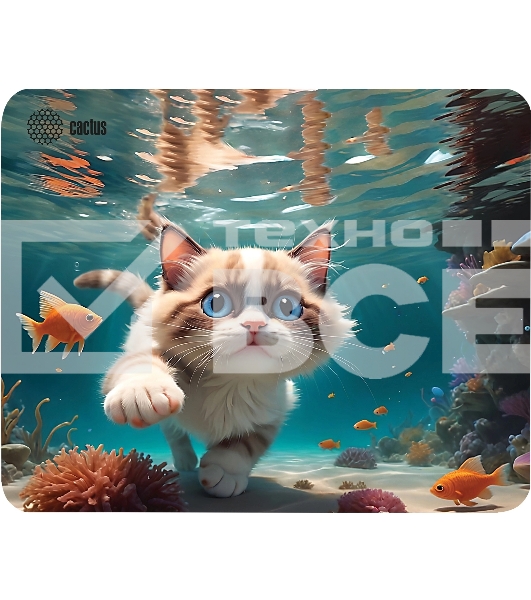 Коврик для мыши Cactus Fish Cat 300x250x3мм (CS-MPC-D15M)