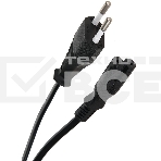 Кабель для аудио-видео техники IEC-320-C7--розетка 220V, 2-pin, 1,8м, медь, VCOM, фото4