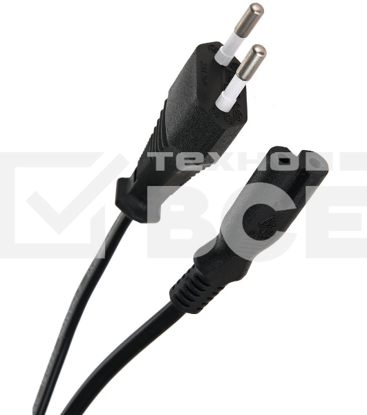 Кабель для аудио-видео техники IEC-320-C7--розетка 220V, 2-pin, 1,8м, медь, VCOM