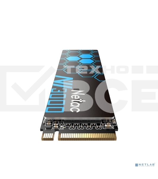 Накопитель SSD Netac NV3000, 500Gb, PCIe 3.0 x4, M.2 2280, NVMe, R/W 3000/2100, с радиатором