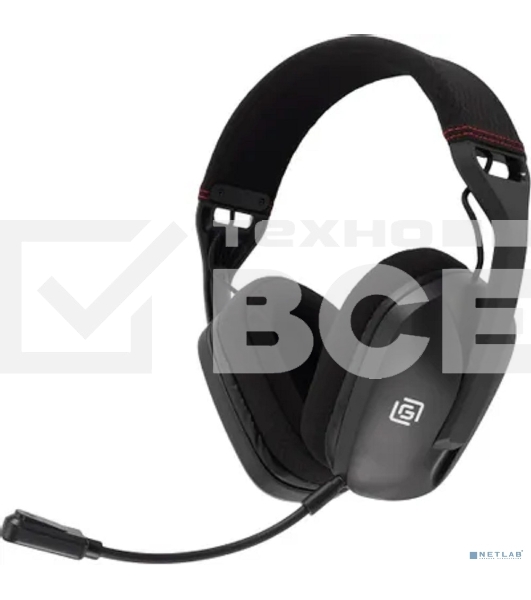 Наушники с микрофоном Оклик HS-L750G черный 1.5м накладные оголовье