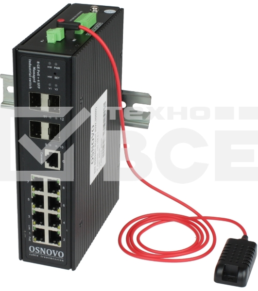 Коммутатор Osnovo SW-80804/ILS SW-80804/ILS(PORT 90W,300W) управляемый