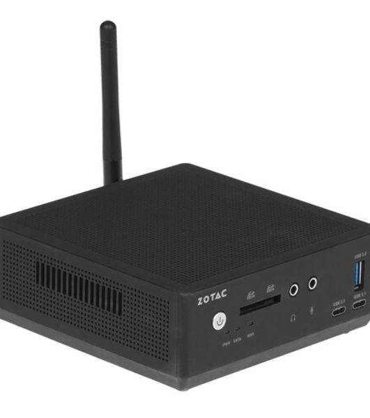 Платформа системного блока с ЦПУ Zotac ZOTAC ZBOX NANO, SFF, FANLESS, i7-1355U, 2 DDR5 SO-DIMM, M.2 SSD, 2.5'; SATAIII BAY, 2 GLAN, WIFI, BT, USBDRV, DP/HDMI, EU+UK PLUG