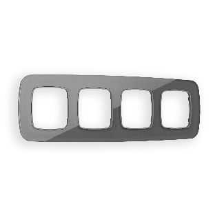 Рамка OMEGA Radian (Антрацит серый Стекло органическое) 4-ая OF320654