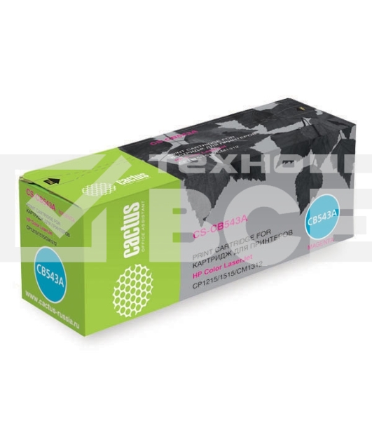 Картридж лазерный Cactus CS-CB543A пурпурный (1400 стр.) для HP Color LaserJet CP1215/1515/CM1312