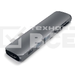USB-концентратор Satechi Aluminum Pro Hub для Macbook Pro (USB-C). Порты: HDMI, Thunderbolt 3, USB Type-C, SD, microSD, 2 x USB 3.0. серый космос., фото5