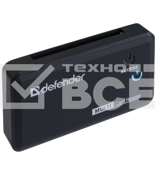 Кардридер DefenderOPTIMUS, до 4 типов карт одновременно + кабель USB 2.0 A(M) - MiniB (M) длина 1 м.