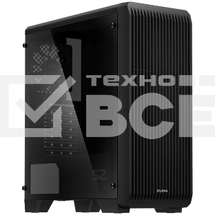 Компьютерный корпус MidiTower Zalman S2 TG TEMPERED GLASS WINDOW black (ATX, mATX, Mini-ITX, USB2.0 x2, USB3.0x1, без БП) (S2 TG)