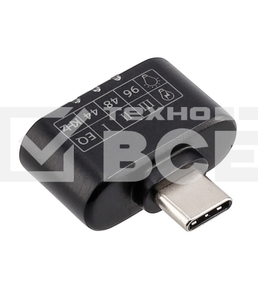 Разветвитель USB-C Hama 00135747 2порт. черный