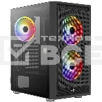Компьютерный корпус Aerocool / Formula Graphite-G-BK-v2 черный без БП ATX 3x140mm 2xUSB3.0 audio, фото2