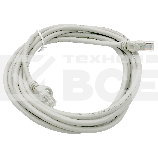 Патч-корд Buro Basic UTP 4 пары cat6 CCA molded 3м серый RJ-45 (m)-RJ-45 (m)