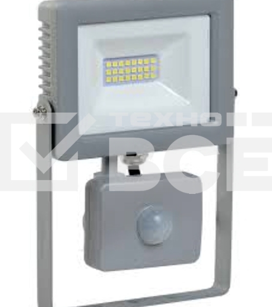 Прожектор Iek LPDO702-20-K03 СДО 07-20Д светодиодный серый с ДД IP44 IEK