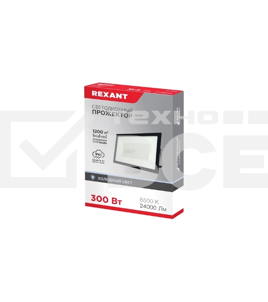 Прожектор Rexant LED 300 w 24000 Лм 6500 K черный корпус