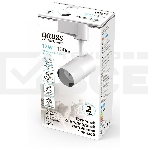Светильник трековый цилиндр 12W 1100lm 4000K 180-220V IP20 55*185мм белый линза 36º LED, фото 1