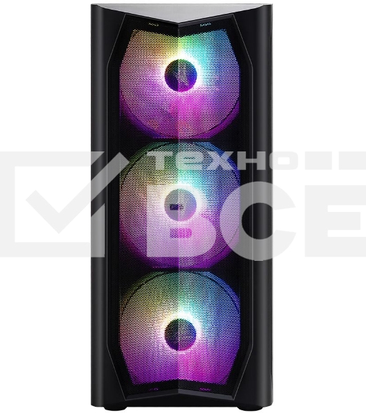 Компьютерный корпус MidiTower Zalman N4 black (ATX,Window, 6xRGB fan, USB2.0 x2, USB3.0x1, без БП) (N4 rev.1)
