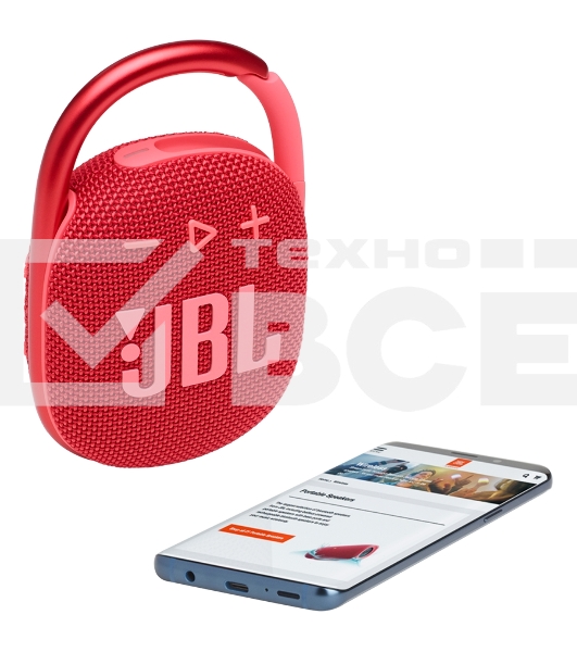 Портативная акустика JBL CLIP 4, красный