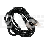 Кабель USB2.0 Cablexpert CCP-USB2-CMCM-SCR-1M, AM/Type-C, 6A, 66Вт, PD/QC3.0, дисплей, оплетка, медь, 1м, черный, пакет, фото3
