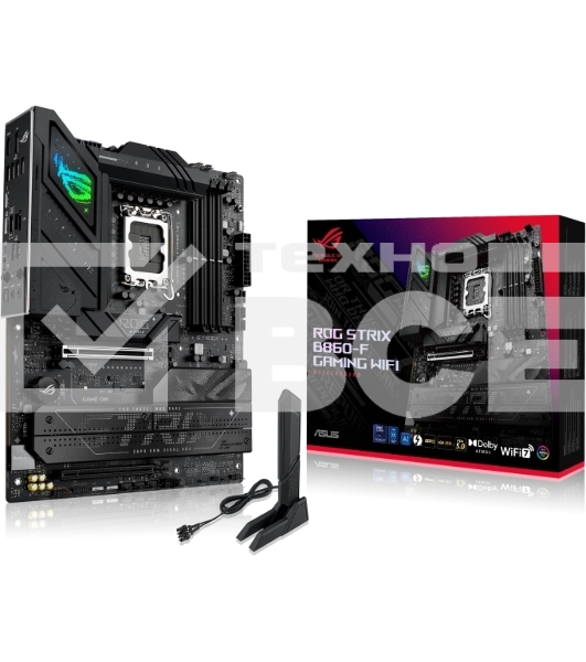 Материнская плата ASUS ROG STRIX B860-F GAMING WIFI, LGA 1851, Intel B860, 4xDDR5, 4xSATA, 4xM.2, 1xPCIe 5.0 x16, 1xPCIe 4.0 x16, 1xDP, 1xHDMI, 1x 2.5Gb LAN, 1xUSB 20Gbps, 1xUSB 10Gbps, 6xUSB-A 5Gbps, 2xUSB 2.0, 3x3.5 мм, 7.1, ATX