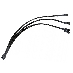 Кабель-разветвитель питания FAN Cablexpert CC-FAN-1F3M-27CM, 4pin(f)/3x4pin(m), PWM(ШИМ), медь, 27см, черный, пакет, фото4
