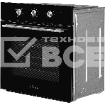 Духовой шкаф MONSHER MOE 6062 Noir, 5 режимов работы, объем духовки 58 л., утапливаемые переключатели, механический таймер, 2 стекла в дверце, энергоэффективность А, цвет: черный,фурнитура серебряная, фото8