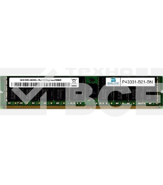 Оперативная память HPE P43331-B21, DDR5, 64GB (1x64 GB), 4800 MHz, CL40, ECC, RDIMM