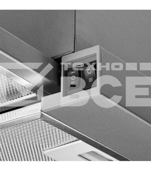 Вытяжка встраиваемая Kuppersberg Slimlux IV 60 X ширина 55,2 см, отвод/рециркуляция, 550 м3/час, механическое кнопочное управление, 3 скорости, светодиодное освещение 2х2 Вт, металлические жироулавливающие фильтры, угольный фильтр KF-Y (опция), цвет нержавеющая сталь, корпус серый