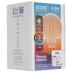 Лампа cветодиодная Gauss Smart Home Filament G95 7W 740lm 2500К E27 диммируемая LED, фото12