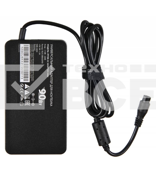 Блок питания Ippon S90U автоматический 90W 15V-19.5V 8-connectors 5A 1xUSB 2.1A от бытовой электросети LED индикатор