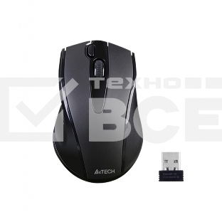 Мышь беспроводная A4Tech G9-500FS черный, 1200 dpi, радиоканал, USB, кнопки - 4