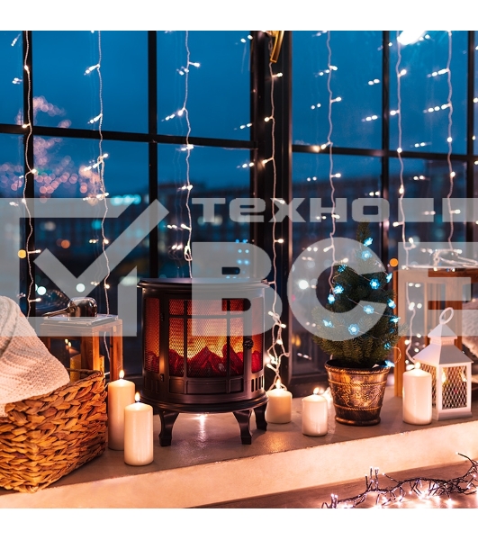 Светодиодный камин Neon-night 'Винтаж' с эффектом живого огня 30х16х35,5 см, батарейки 3хС (не в комплекте) и USB (в комплекте)