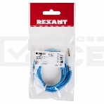 Аудиокабель AUX 3.5 мм в тканевой оплетке 1 м синий Rexant, фото3