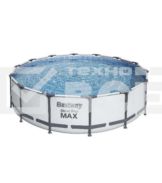 56950 BW, Bestway, Каркасный бассейн Steel Pro Max 427х107см, 13030л, фил.-насос 3028л/ч, лестница, тент, уп.1