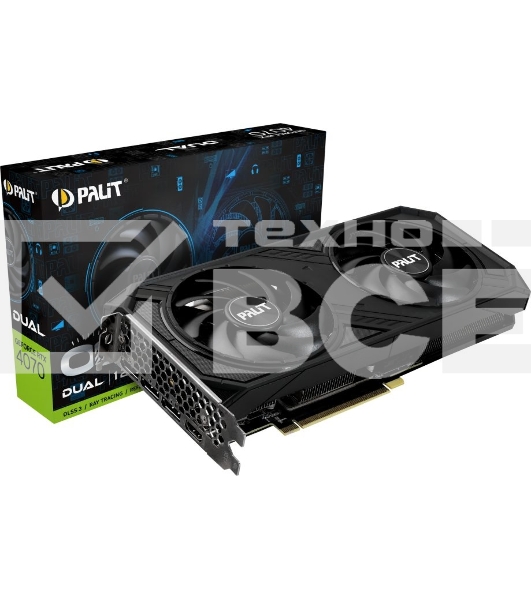 Видеокарта Palit PA-RTX4070 DUAL OC 12GB 12288Mb 192 GDDR6X 1920/21000 HDMIx1 DPx3 HDCP Ret