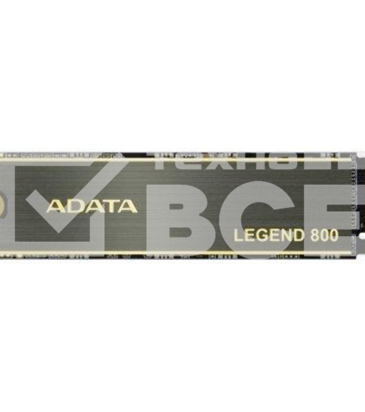 Накопитель SSD ADATA LEGEND 800, 500Gb, PCIe 4.0 x4, M.2 2280, NVMe, R/W 3500/2200, с радиатором