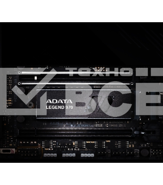 Накопитель SSD ADATA LEGEND 970, 2Tb, PCIe 5.0 x4, M.2 2280, NVMe, R/W 10000/10000, с радиатором