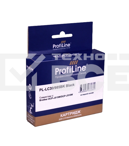 Струйный картридж PL-LC39/985BK для принтеров Brother DCP-J125/DCP-J315W/DCP-J515W/MFC-J220/MFC-J265W/MFC-J410/MFC-J415W с чернилами Black ProfiLine