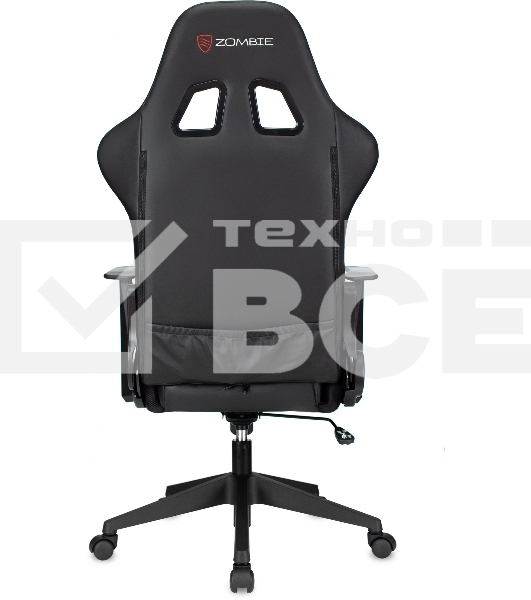 Кресло игровое Zombie GAME RGb черный эко.кожа/ткань крестов. пластик
