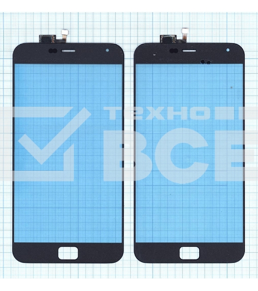 Сенсорное стекло (тачскрин) для Meizu MX4 Pro черное