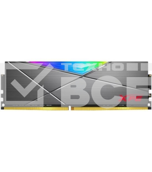 Оперативная память XPG Spectrix D50 RGB, DDR4, 32GB (1x32GB), 3600MHz, CL18, UDIMM, RGB, с радиатором, серый