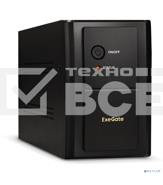 Источник бесперебойного питания ExeGate SpecialPro UNB-1600.LED.AVR.EURO.RJ <1600VA/950W, LED, AVR, 4 евророзетки, RJ45/11, Black>