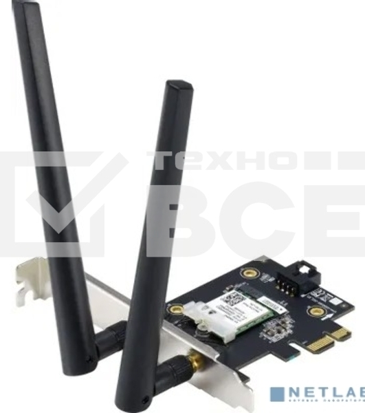 Сетевой адаптер ASUS PCE-AX1800 WIFI 802.11ax, 2402 + 574Mbpsб PCI-E Adapter, 2 антенны; 90IG07A0-MO0B00