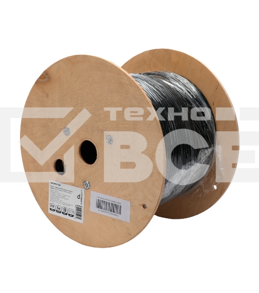 Кабель Cablexpert FPC-5051E-4-CU-OUT, FTP outdoor 4x2x0.51, медный, FLUKE TEST, кат.5e, однож., 305м, катушка, черный