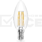 Лампа филам. Gauss Filament 12Вт цок.:E14 свеча св.свеч.бел.нейт. (упак.:10шт) (32122), фото6