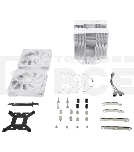 Кулер для процессора/ Thermalright Peerless Assassin 120 White (4-pin PWM, 157mm, Ni/CU, 6x6mm, 2x120mm, 66.17CFM, 25.6dBA, 1550RPM, S: 1700, 1200, 20XX, 115X, AM5, AM4)