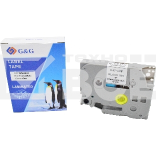 Картридж ленточный G&G GG-TZES231 черный на белом 12x8 для Brother 1010/1280/1280VP/2700VP
