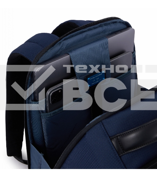 Рюкзак Piquadro Wollem CA6238W129/BLU синий полиэстер/натур.кожа