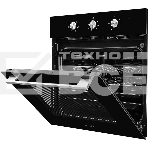 Духовой шкаф MONSHER MOE 6062 Noir, 5 режимов работы, объем духовки 58 л., утапливаемые переключатели, механический таймер, 2 стекла в дверце, энергоэффективность А, цвет: черный,фурнитура серебряная, фото6