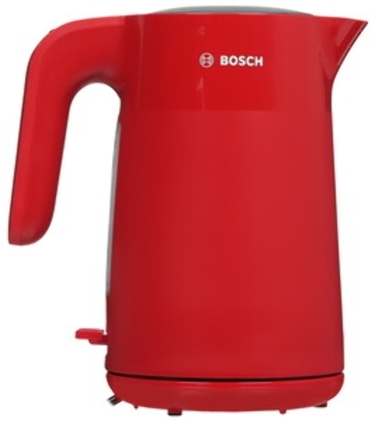 Электрочайник Bosch TWK2M164 красный, 1.7 л, 2400 Вт, скрытый нагревательный элемент